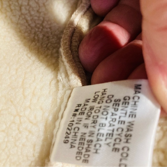 FOX & WIT Sz 2X Faux Leather Faux Sherpa Lined Double Breasted Jacket Coat NEW - Picture 16 of 16